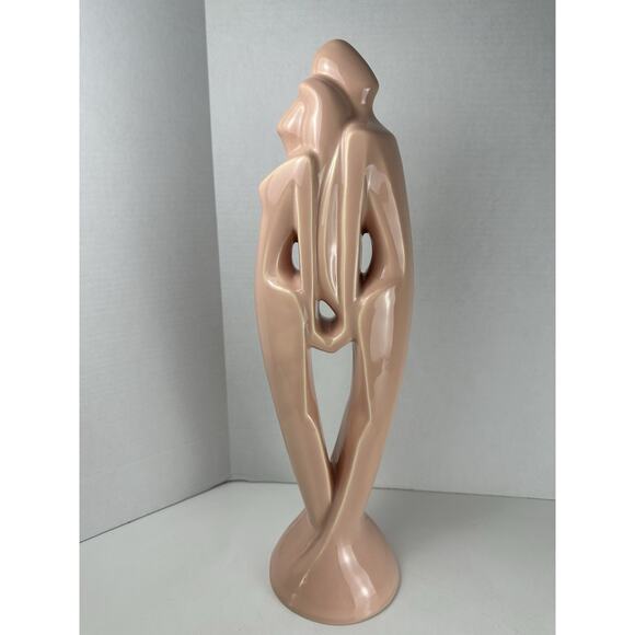 Haeger Other - Vintage MCM Royal Haeger “Lovers” 20” Art Deco Statue #6034 Pink